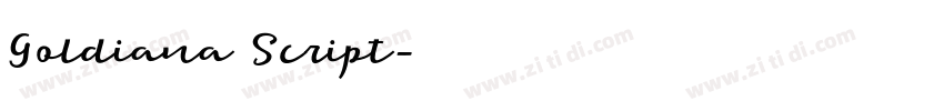 Goldiana Script字体转换